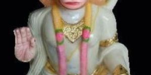 3 Feet Marble Hanuman Statue