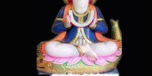 Marble Jhulelal Statue