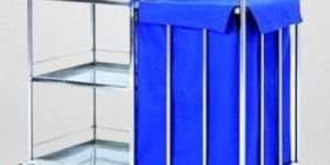 Linen Trolley with Three Shelves And Bag