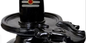 Black Marble Shivling Statue