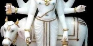 Marble Dattatreya Statue