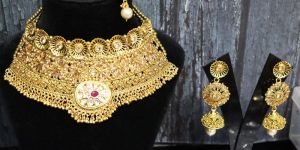 Polki Necklace Set with Earrings