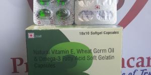 Vitamin E, Wheat Germ Oil & Omega-3 Fatty Acid Soft Gelatin Capsules