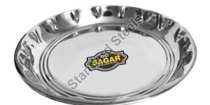 Stainless Steel Wedding Khomcha Plain Plate