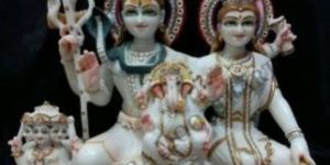 Marble Shiv Parivar Statue