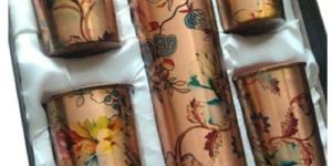Copper Printed Bottle Gift Set