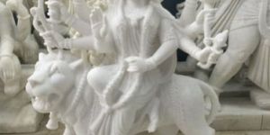 White Marble Durga Maa Statue