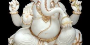 White Marble Ganesha Statue