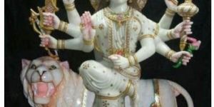4 Feet Marble Durga Statue