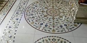 Marble Inlay Flooring Work