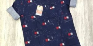 Men Poplin Printed Shirt