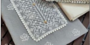 Khadi Cotton Silk Suit With Beautiful Dupatta.