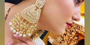 Kundan Long Earrings