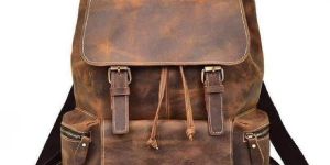 Handmade Crazy Horse Leather Backpack