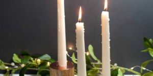 Decorative Wooden Candle Holder