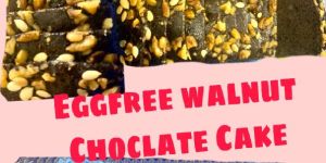 Eggless Walnut Chocolate Cake