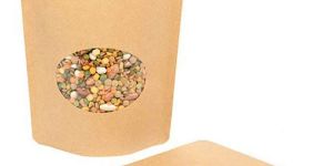 Kraft Stand Up Pouches with Zipper lock & Inner foil lined