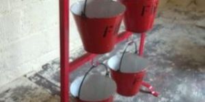 Fire Bucket Stand with 4 Bucket