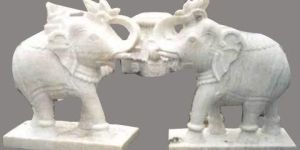 Marble Elephant Statue