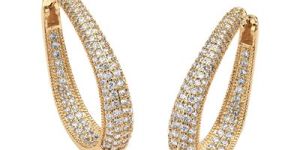 DIAMOND HOOP EARRING