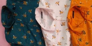 Mens Floral Satin Printed Shirt