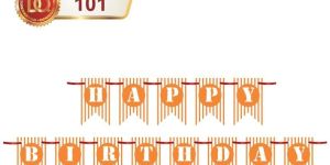 Line Happy Birthday Banner