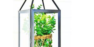 Black Color Iron Candle Lantern