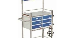 SS Crash Cart Medicine Trolley