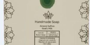 Handmade Almond Saffron Goats Milk Soap