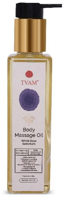 White Rose Geranium Body Massage Oil