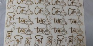 Golden Resin Metal Sticker