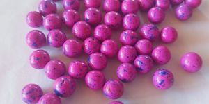 Pink Painted Glass Balls Italian Polished