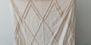 Cotton Slub Tufted Throw