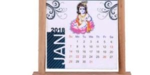 Wooden Table Top Calendar