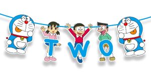 Doremon Birthday Decoration Two Banner