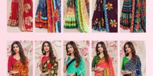 New Designer Printed Sarees Pack of 10