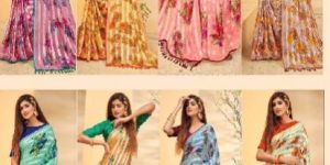 Stain Printed Saree Pack of 8