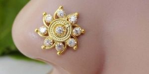 Real Round Diamond Nose Pin