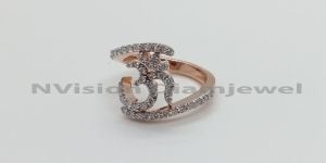 Round Real Diamond Ladies OM Ring