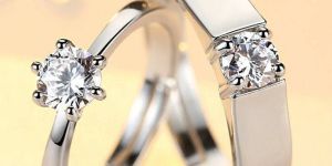 White Real Diamond Couple Ring