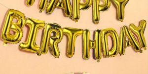 Happy Birthday Balloon Banner