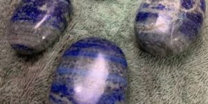 Oval Shaped Lapis Lazuli Plam Gemstones
