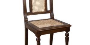 Teak Wood and Cane Chair