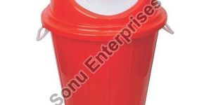 Red Plastic Swing Bin