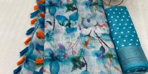 SBT-652 Digital Printed Linen Sarees