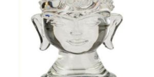 Crystal Buddha Head Showpiece