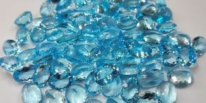 Natural AAA+ Blue Topaz Faceted Loose Gemstones