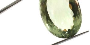 Natural Green Amethyst Faceted Oval Shape Loose Gemstone
