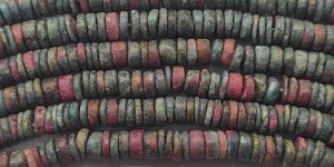 Natural Ruby Zoisite Tyre Shape 8 Inch Smooth Polish Stone Beads
