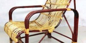 Straight Cane Arm Chair